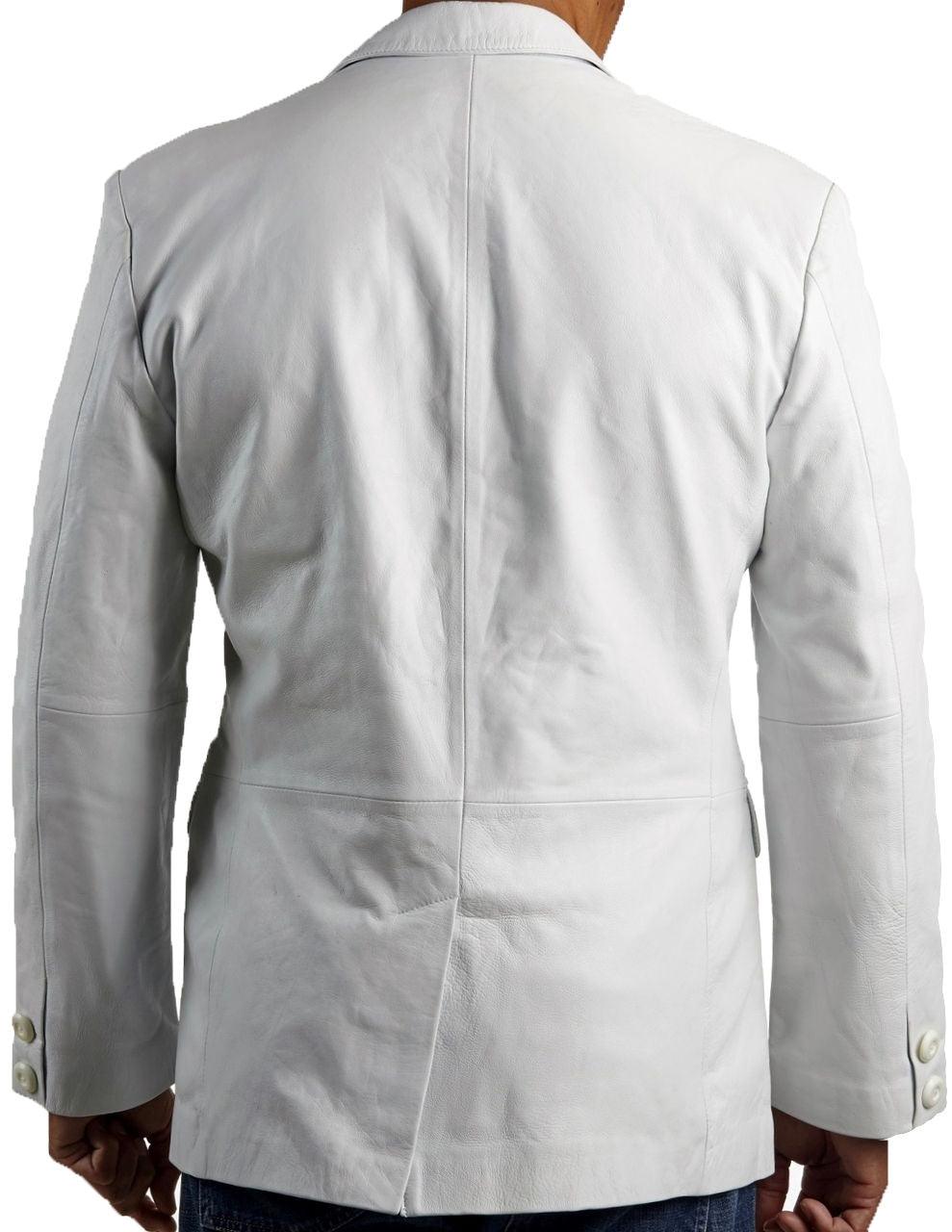 Men's TWO BUTTON Leather Blazer TB002 - Leather Safari