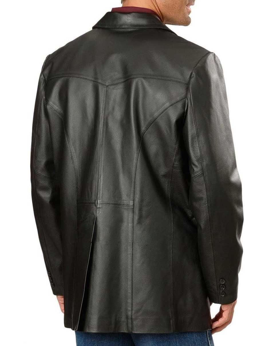 Men's TWO BUTTON Leather Blazer TB005 - Leather Safari