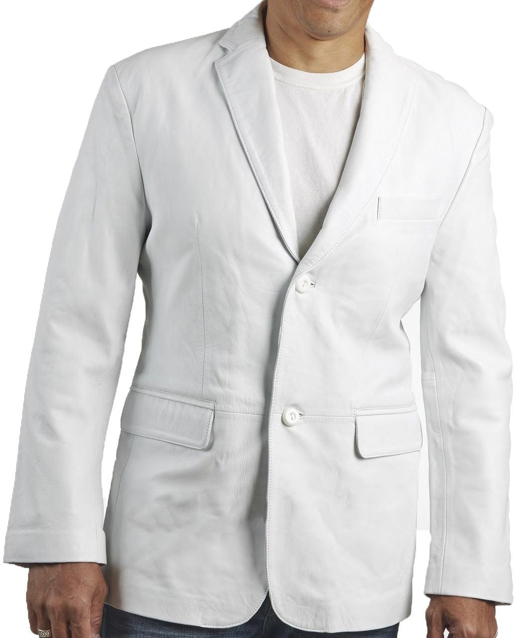 Men's TWO BUTTON Leather Blazer TB002 - Leather Safari