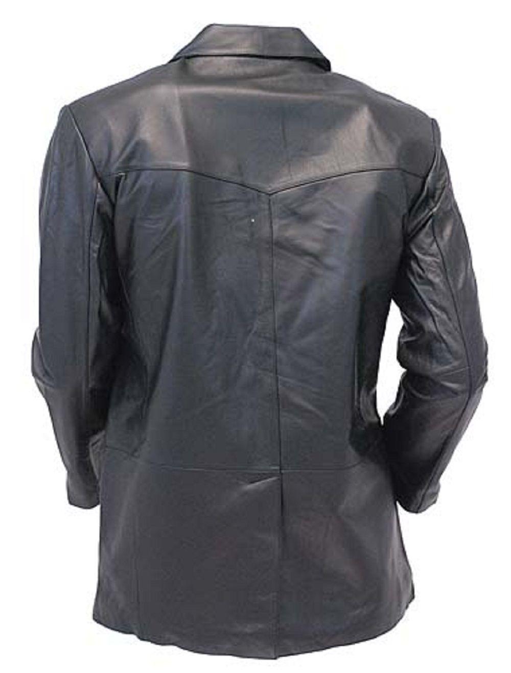 Men's ONE BUTTON Leather Blazer TB011 - Leather Safari