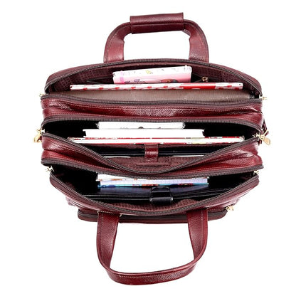Premium Leather Office & Messenger Bag LB002 - Leather Safari