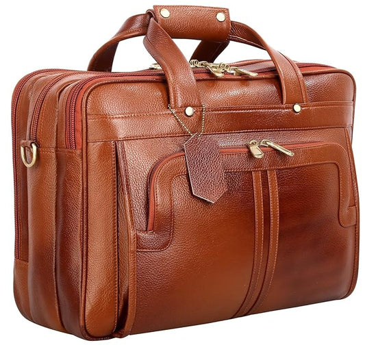 Premium Leather Office & Messenger Bag LB003 - Leather Safari