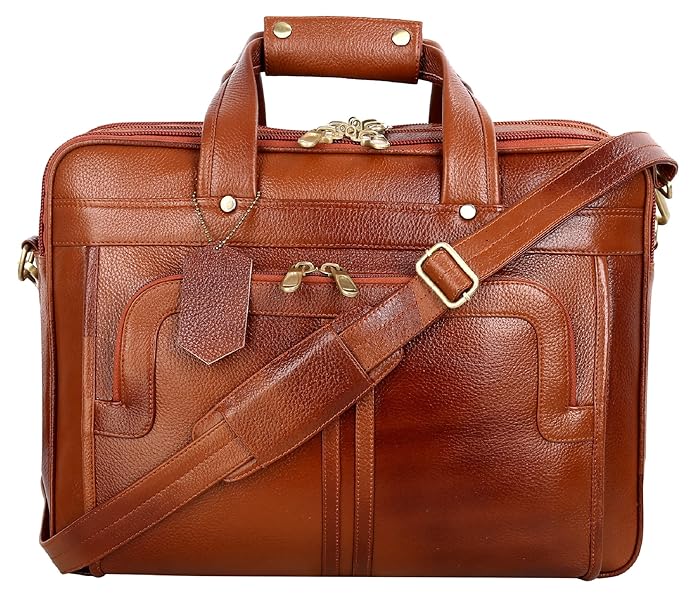 Premium Leather Office & Messenger Bag LB003 - Leather Safari