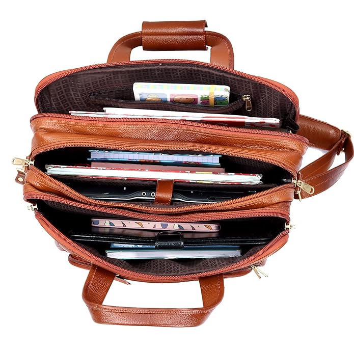 Premium Leather Office & Messenger Bag LB003 - Leather Safari