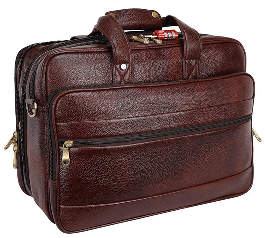 Premium Leather Office & Messenger Bag LB005 - Leather Safari