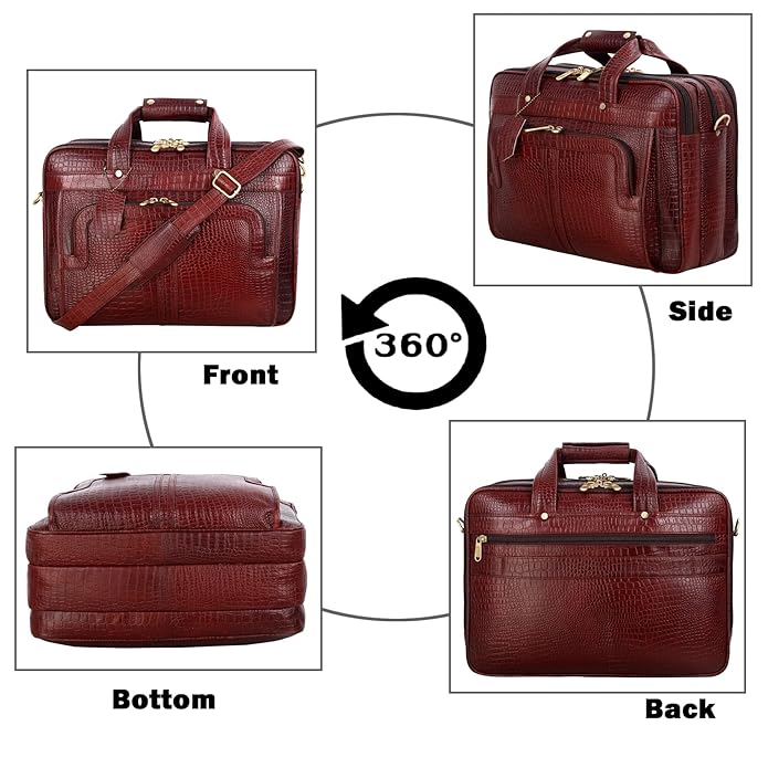 Premium Leather Office & Messenger Bag LB001 - Leather Safari