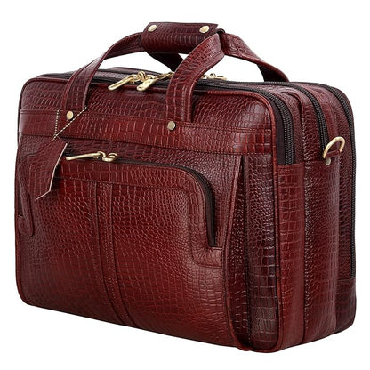 Premium Leather Office & Messenger Bag LB001 - Leather Safari