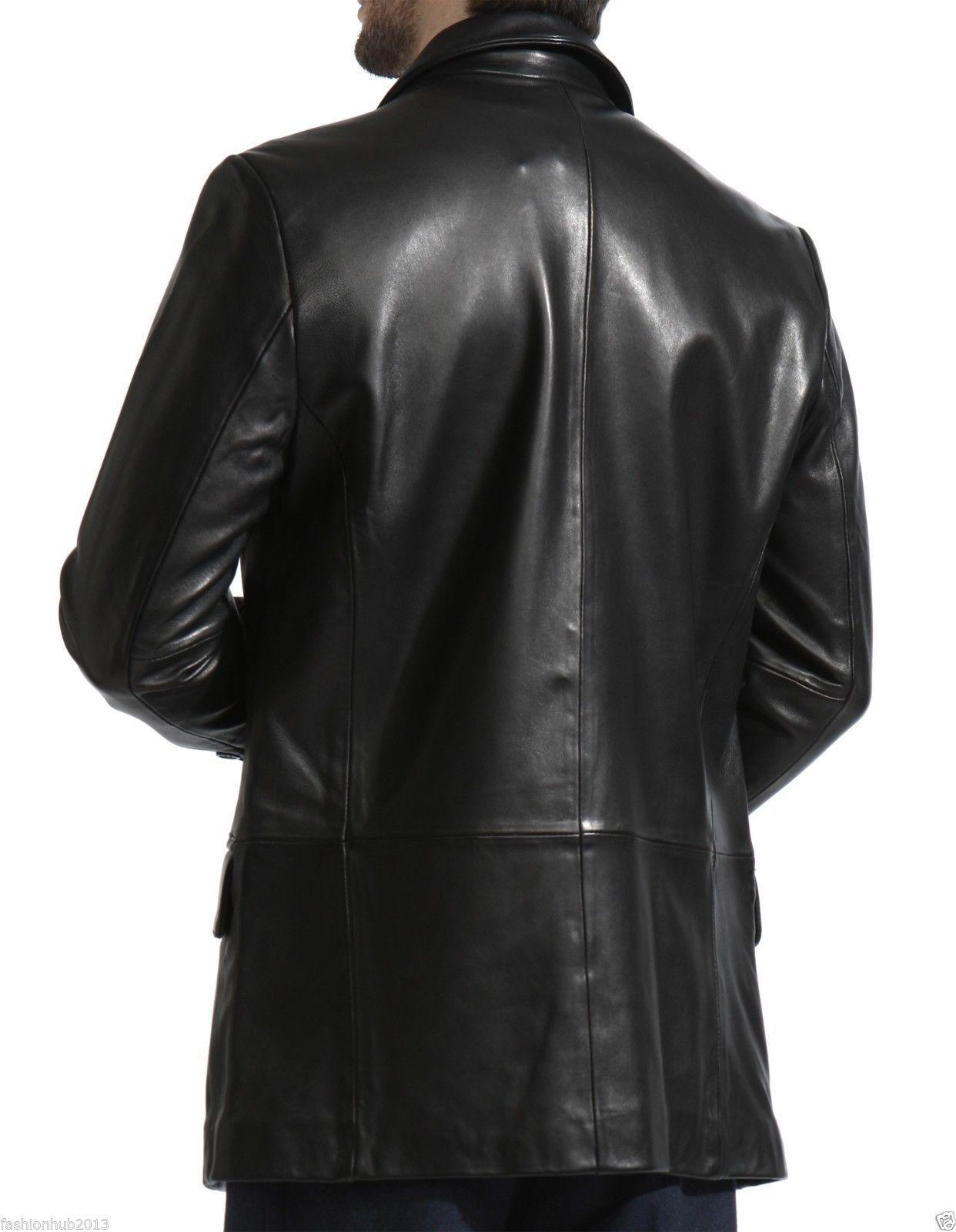 Men's TWO BUTTON Leather Blazer TB009 - Leather Safari