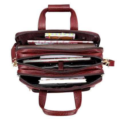 Premium Leather Office & Messenger Bag LB001 - Leather Safari