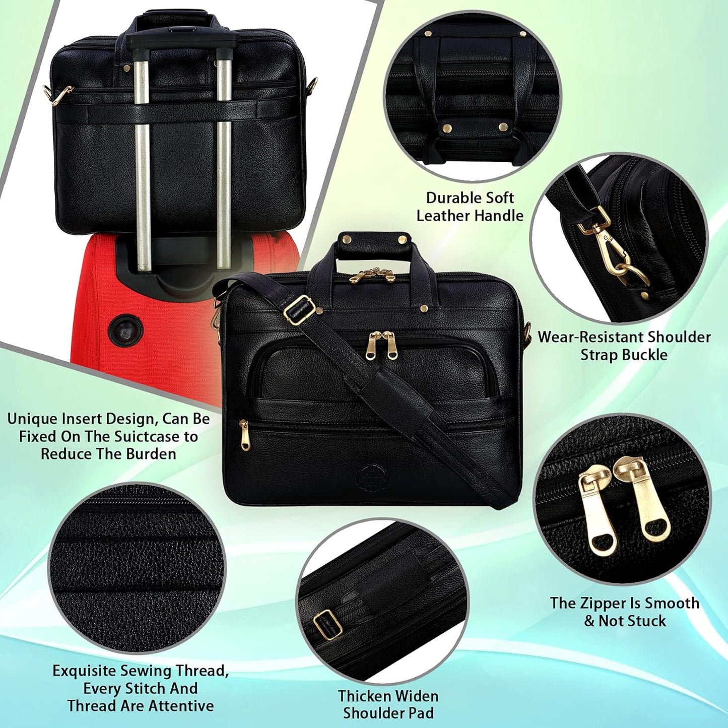Premium Leather Office & Messenger Bag LB010 - Leather Safari