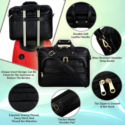 Premium Leather Office & Messenger Bag LB010 - Leather Safari