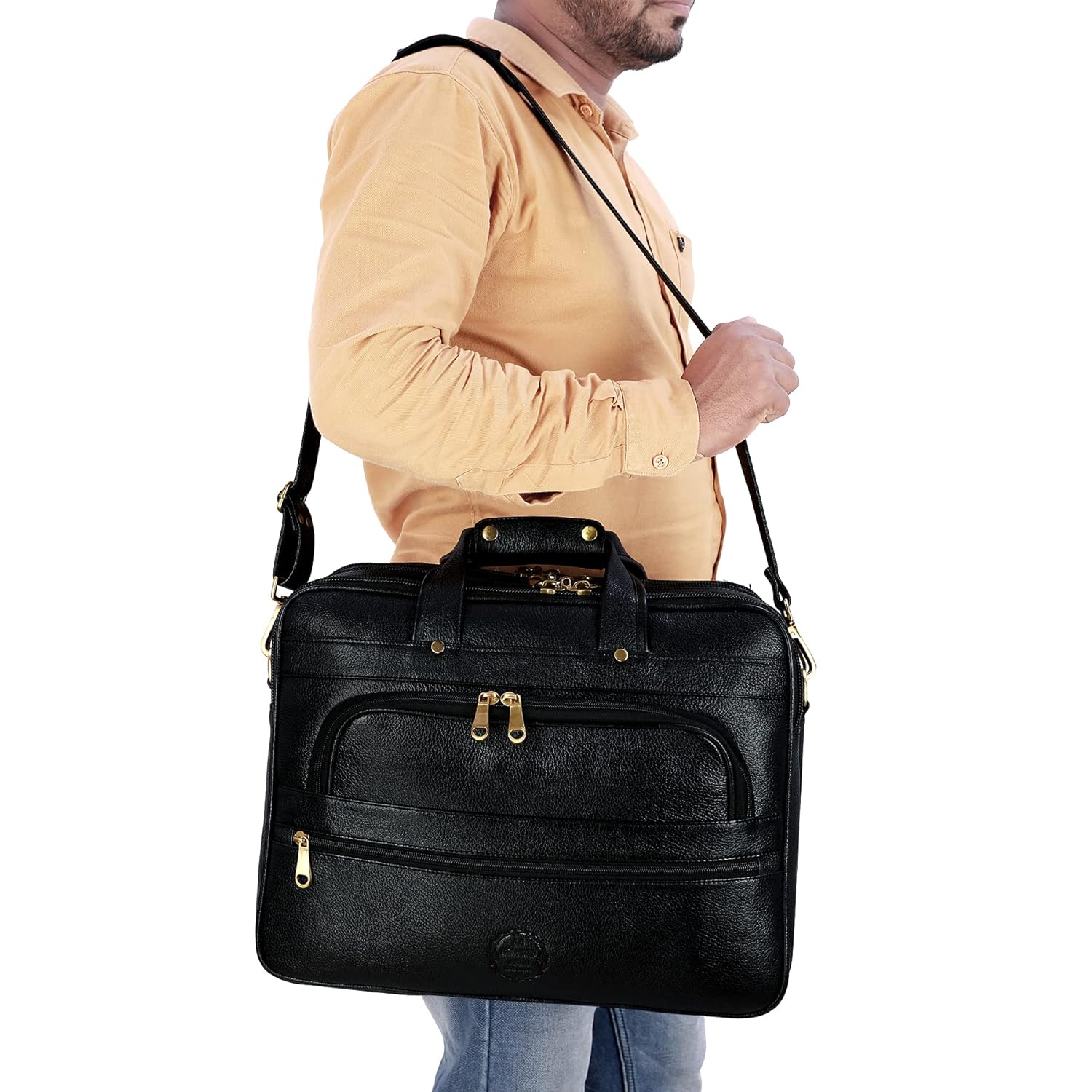 Premium Leather Office & Messenger Bag LB010 - Leather Safari