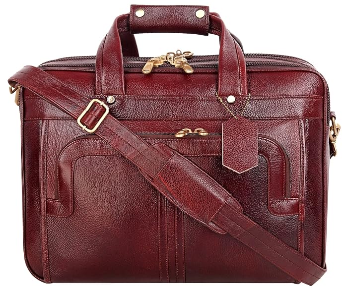 Premium Leather Office & Messenger Bag LB002 - Leather Safari