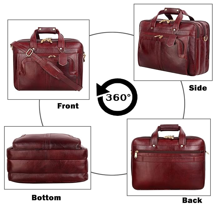 Premium Leather Office & Messenger Bag LB002 - Leather Safari