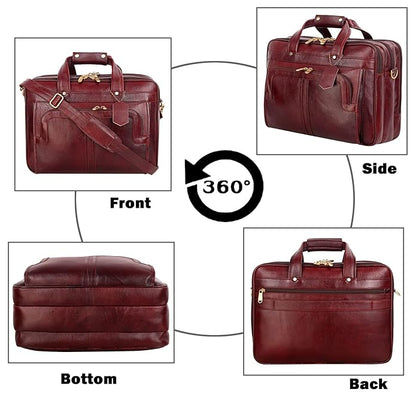 Premium Leather Office & Messenger Bag LB002 - Leather Safari