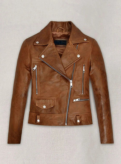Kylie Jenner Casual Chic Brown Leather Jacket