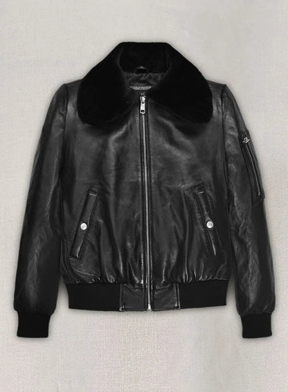 Marilyn Monroe Korea Tour Black Leather Jacket